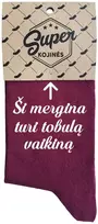 Moteriškos kojinės „Ši mergina turi tobulą vaikiną“