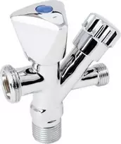 Hydroland Kampinis ventilis, kombinuotas 1/2″ x 3/4″ x 3/8″