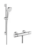Dušo rinkinys Hansgrohe Croma pasirinkimas E stumdomas su termostatine baterija balta (27081400)