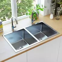 Virtuvės plautuvė, nerūdijantis plienas, rankų darbo