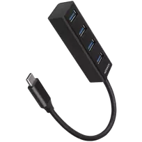 AXAGON HUE-M1C 4x USB3.2 Gen 1 MINI šakotuvas, metalinis, 20 cm USB-C laidas