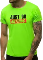 Žali neoniniai vyriški marškinėliai Just do nothing