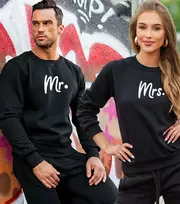 Juodas megztinis Mr&Mrs