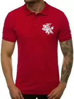 Vyriški raudoni polo marškinėliai Vytis