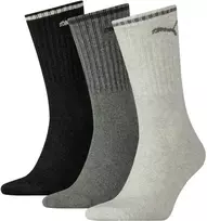 Puma Kojinės 3 P Sport Crew Pilkas Juodas