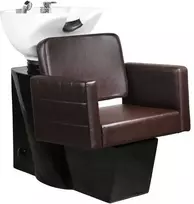 Activeshop Kirpyklos plautuvė GABBIANO PROFESSIONAL HAIRWASHER CHAIR ANKARA Juodas BASE BROWN SEAT