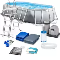 Baseinas INTEX prizmės rėmo ovalus baseino komplektas 5,03 x 2,74 x 1,22 m