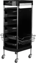 Activeshop Kirpėjo vežimėlis GABBIANO HAIRDRESSER HELPER FX11-E Juodas