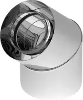 SpiroFlex 60/100 turbo dvigubos sienelės alkūnė (n) 45 laipsniai