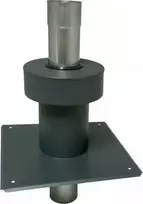 SpiroFlex 80/125 vertikalus galas (nv) su stogo plokšte - dažytas (antracitas)