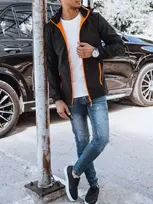Vyriška juoda striukė su oranžinėmis detalėmis Arot
