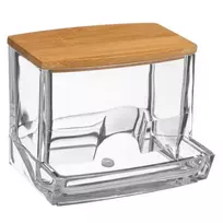 Bikuvalt Dėžutė ausų krapštukams 9,3x8x7,4 cm plastikinis/bambukinis 5Five 161081