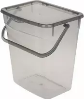 Pojemnik Plast Team miltelių indas 10 l, permatomas, pilkas