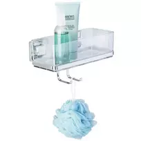 Wenko Vacuum-Loc sieninė lentyna su kabliukais Quadro tvirtinimas be gręžimo