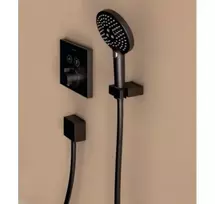 Potinkinės, termostatinės dušo sistemos komplektas Hansgrohe Raindance E 27939670, juodas matinis