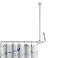 Dušo užuolaidų pakabinimo juosta, skersmuo 2 cm 57 cm, Baltas, WENKO
