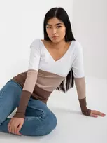 Rue Paris Palaidinė-RV-BZ-8429.18P-balta-ruda