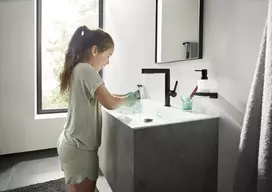 Skysto muilo dozatorius Hansgrohe AddStoris 41745670, juodas matinis