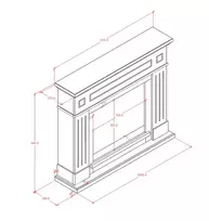 TAGU LARSEN SOLID Pilkas 23" pastatomas elektrinis židinys su apdaila