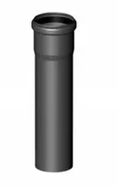 Almeva STARR vienasienio dūmtraukio prailginimas d60, 0,25m, juoda