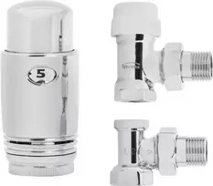 Invena Rinkinys termostatyczny kątowy chrom 1/2'' (CD-79-K15)