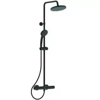 Stacionari dušo sistema Ideal Standard Ceratherm T25, su Ø200 galva ir rankiniu dušu, Silk Juodas matinė juoda