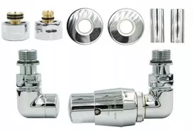 Varioterm Vision termostatinis radiatorių komplektas All In One, dešinysis, chromuotas, su PEX jungtimis