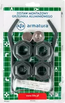 Armatura_Kra Radiatorių laikiklių komplektas KFA Anthracite 1"x 1/2"