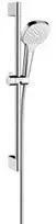 Hansgrohe Croma Select E Vario dušo komplektas 650 mm, EcoSmart 9l/min, 3 srovės, baltas/chromas