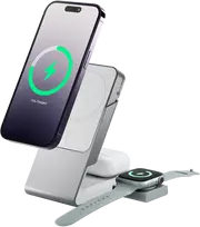ALOGIC Matrix 3 viename magnetinis įkrovimo dokas su Apple Watch įkrovikliu – baltas