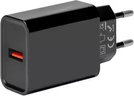 OBAL:ME Laidinis įkroviklis USB-A 18W juodos spalvos