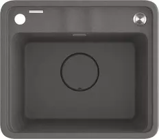 Granitinė virtuvinė plautuvė Deante Momi, ZKM_T103, Anthracite metallic
