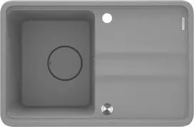 Granitinė virtuvinė plautuvė Deante Momi, ZKM_S11A, Metallic pilkas