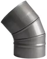 Kaminų alkūnė WADEX 115, D100 mm 45°