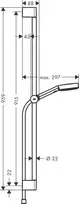 Rankinio dušo komplektas Hansgrohe Pulsify Select S 05 3jet Relaxation, 24170000, chromo