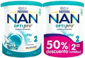 Nestlé Nan Optipro 2 DUPLO 2x800g papildomas pienas kūdikiams nuo 6 mėnesių