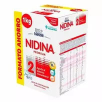 Nidina 2 Premium Continuation 1000g kūdikių pienas, skirtas papildyti arba pakeisti motinos pieną