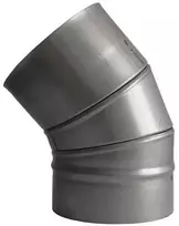 Kaminų alkūnė WADEX 115, D120 mm 45°
