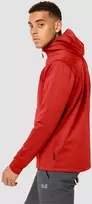 JackWolfskin Džemperis vyrams JACK WOLFSKIN HORIZON HOODED raudonas