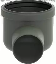 UNIDRAIN išleidimo angos korpusas kampinis - Ø75 mm horizontalus, su vandens sifonu