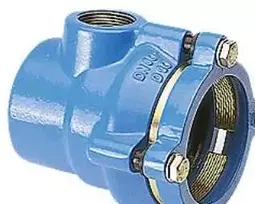 Induflow Galinė įvorė 75 mm x 1 1/4 - tempiama PE+PVC pusėje. „Hawle“