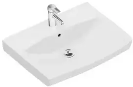 Geberit Ifö Spira kriauklė tiesi 57 cm 15020 - tvirtinimo varžtai/guoliai, be maišytuvo angos, perpildymo gylis 430