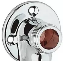Grohe Chromuotas A2E48 sieninis flanšas su 3/4 colio išoriniu x 1/2 colio išoriniu sriegiu
