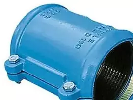 Induflow Remontinė jungtis 110 mm - 9240. Tempimui atspari. PVC ir PE vamzdžiams. A4 varžtai. Hawle