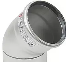 „Blücher“ alkūnė. 45,0° 160 mm - be O formos žiedo. Atspari rūgštims, RF