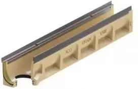Acon Drenažo latakas 10.0.2 su 1,0 m pakeliu - ACO V100S Seal In, su 110 mm išleidimo anga. Cinkuotas rėmas.