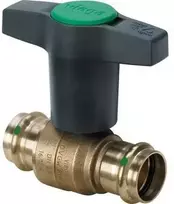 VIEGA rutulinis ventilis, 18 mm, pistoleto metalo spalvos