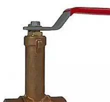 Gpa Flowsystem As Pistoleto metalo rutulinis vožtuvas su koto prailginimu 1 colio lizdas/lizdas