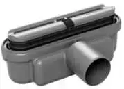 Unidrain išleidimo angos korpusas Ø50 mm horizontalus su vandens sifonu be šoninio įvado