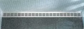 Unidrain 1605 grindų latakų grotelės 900 mm Stripe, šlifuotas nerūdijantis plienas